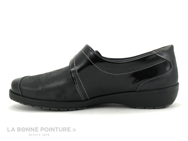 Suave LONDON 8010T - Noir - Noir Verni - Chaussure Femme Avec Velcro – Image 3