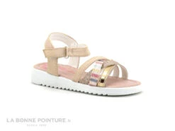 Wipop YOLE Rose - Sandale Fille Avec Bride Velcro