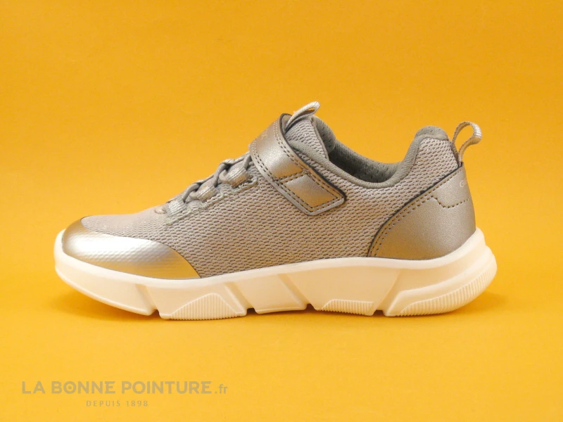 Geox ARIL J16DLB Silver - Basket Fille Gris Argent – Image 3