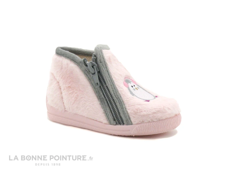 Bellamy MALOU Pingouin Rose - Pantoufle Fille Fermeture Eclair – Image 5