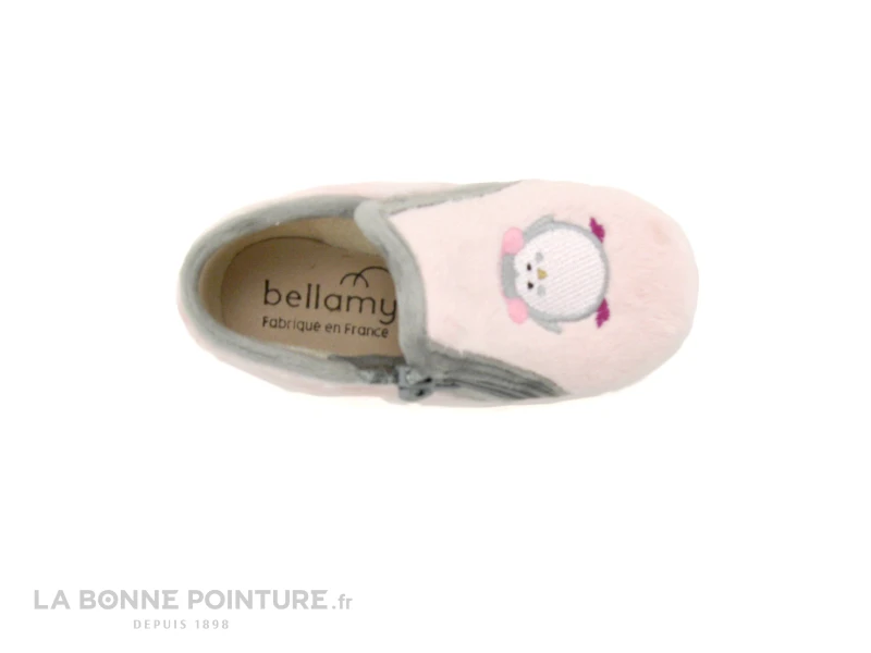 Bellamy MALOU Pingouin Rose - Pantoufle Fille Fermeture Eclair – Image 6