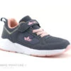 Lico 590458 Fin VS - Basket Fille Grise Et Rose - Elastique Et Velcro