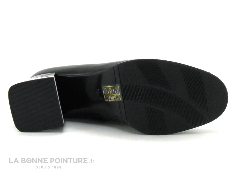 Metamorf Ose MACAREL Noir Verni - Boots Femme -Talon Noir Et Blanc â Image 7