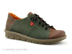 Alce Shoes 9361 Marron Kaki - Chaussure Basse Femme Bicolore