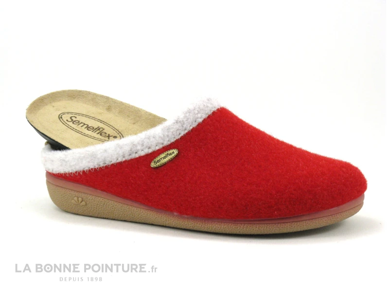 Semelflex DOLOMITE Rouge - Pantoufle Femme Avec Semelle Amovible â Image 4