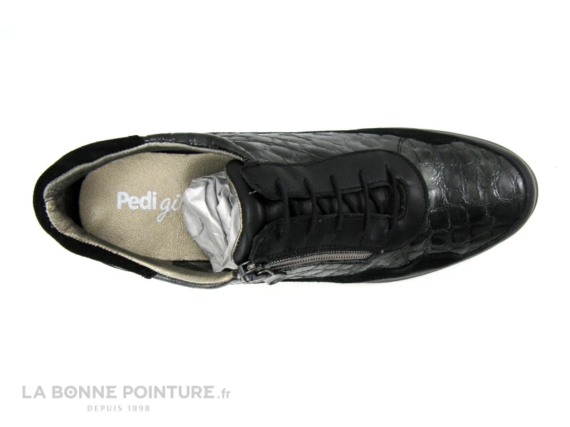 Pedi Girl GIFAR Anthracite Croco - Chaussure Compensee Avec Zip – Image 6