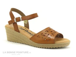 Jordana 3350 Cuero - Sandale Cuir Marron - Talon Compense
