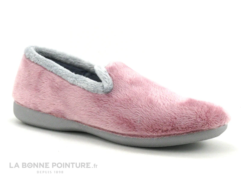 Ouf MALTO Rose Gris - Chausson Femme En Peluche