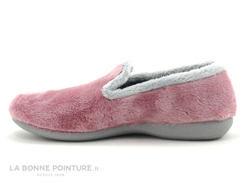 Ouf MALTO Rose Gris - Chausson Femme En Peluche – Image 2