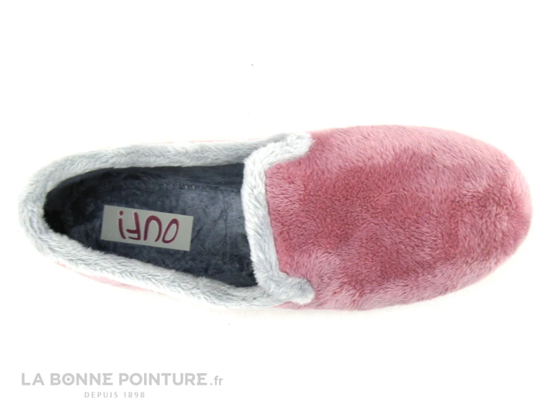 Ouf MALTO Rose Gris - Chausson Femme En Peluche – Image 3