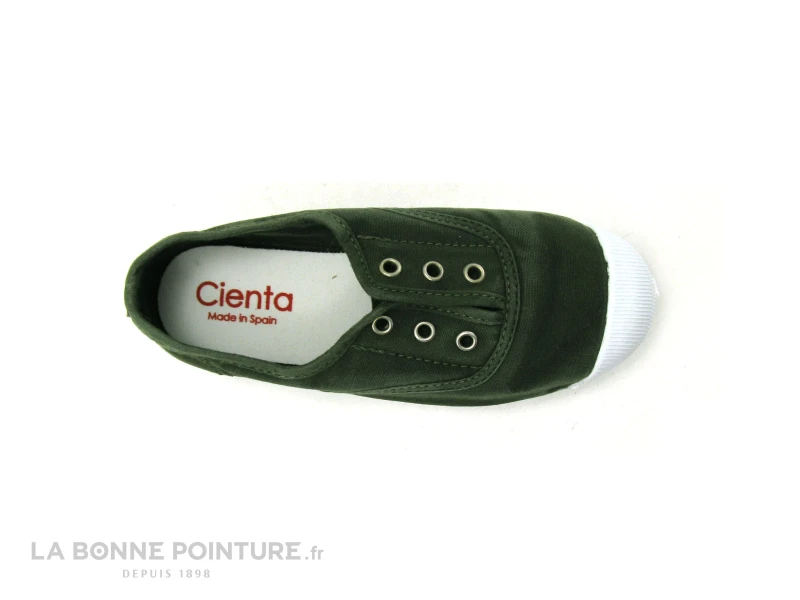 Cienta 70777 Kaki - Tennis Toile Enfant Sans Lacet – Image 7