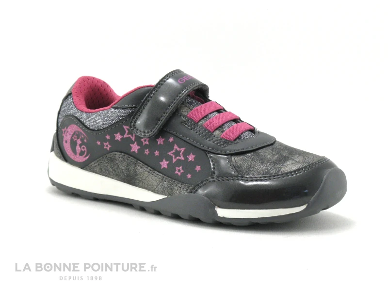 Geox JOCKER PLUS J04AUA Gris - Rose Fuchsia - Basket Fille – Image 5