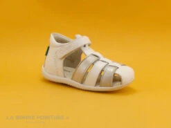 Kickers BIGFLO Blanc Argent 351376 - Sandale Fille
