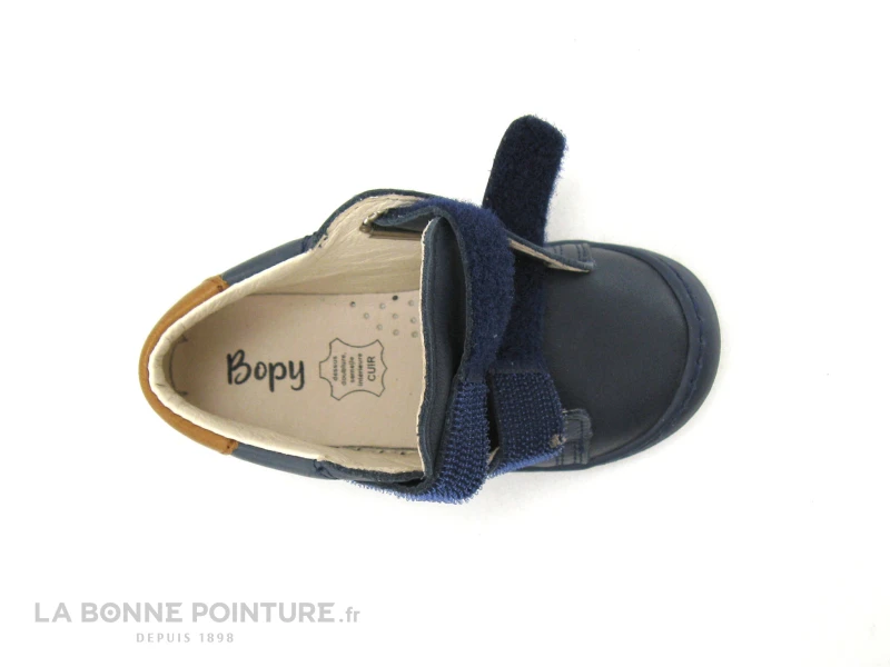 Bopy JICHEL Marine - Camel - 2 Velcros - Botillon BEBE – Image 6