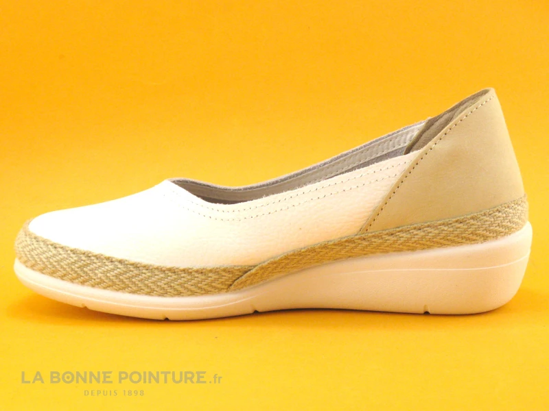 CM Confort 217 48001600 Blanc Beige - Ballerine Compensee – Image 3