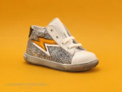 Bopy RECLAIR Blanc - Imprime Argent - Chaussure Montante Fille