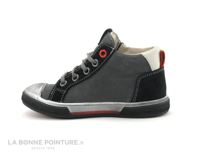 Bopy VEMIGIO - Gris Noir Rouge - Basket Montante GARCON – Image 3