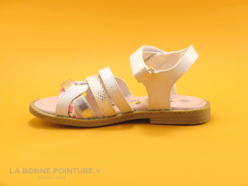 A 1 2 C 4 SOLEN-T Blanc Rose - Sandale Velcro – Image 2