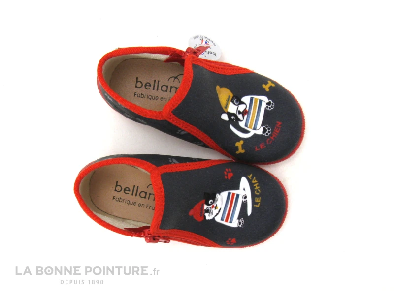 Bellamy VICTOR Chat Chien Marine Rouge - Chausson BEBE – Image 6