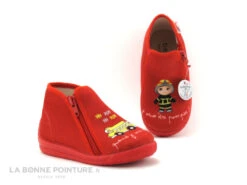 Bellamy VERTOU Pompier Rouge - Chausson BEBE