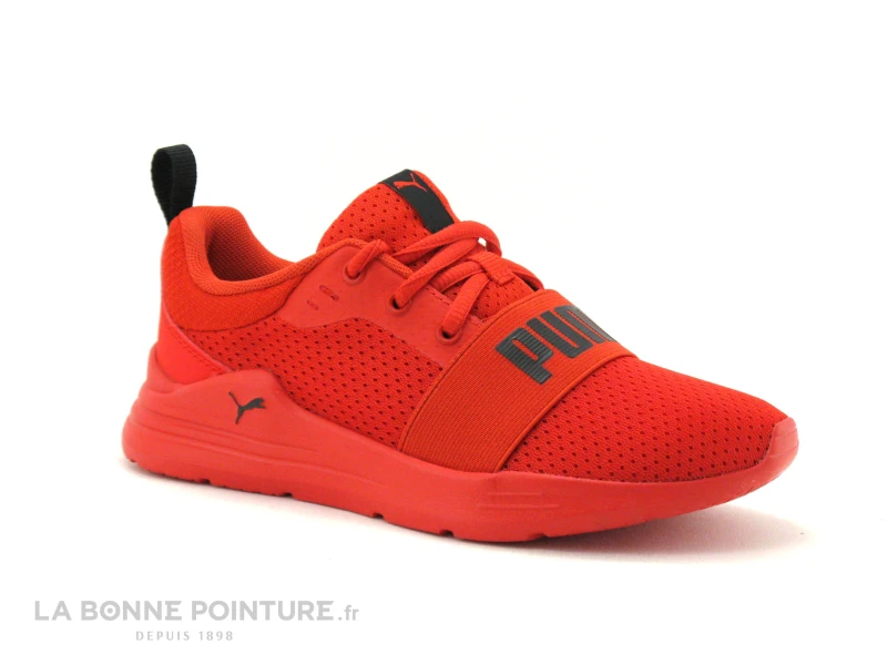 Puma WIRED RUN PS Red Black - Basket Sport Enfant Rouge – Image 5