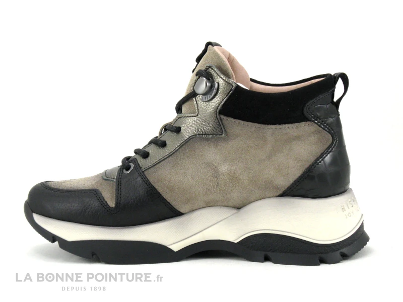 Hispanitas BOLERO Black Velours - Taupe - Basket Montante Femme – Image 3