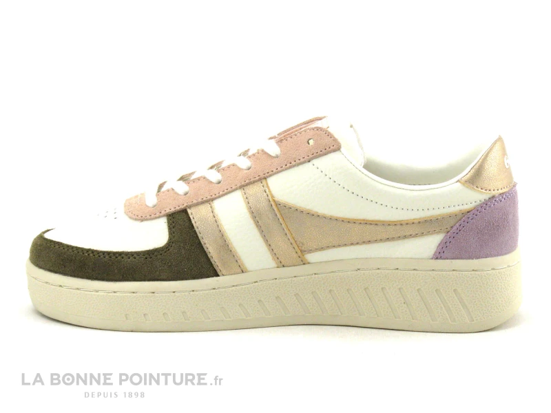 Gola GRANDSLAM Quadrant - Blanc Kaki Rose Gold - Sneakers Mode Femme – Image 3