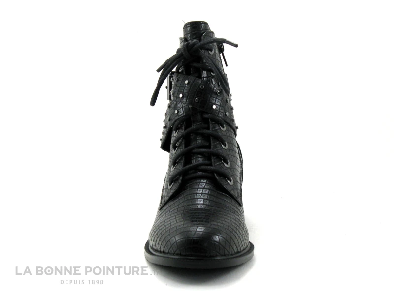 The Divine Factory QL4513 Noir - Python - Petits Clous - Bottine Femme – Image 2