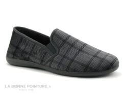 Koyuk 530773 Gris Fonce Carreaux - Chausson Homme
