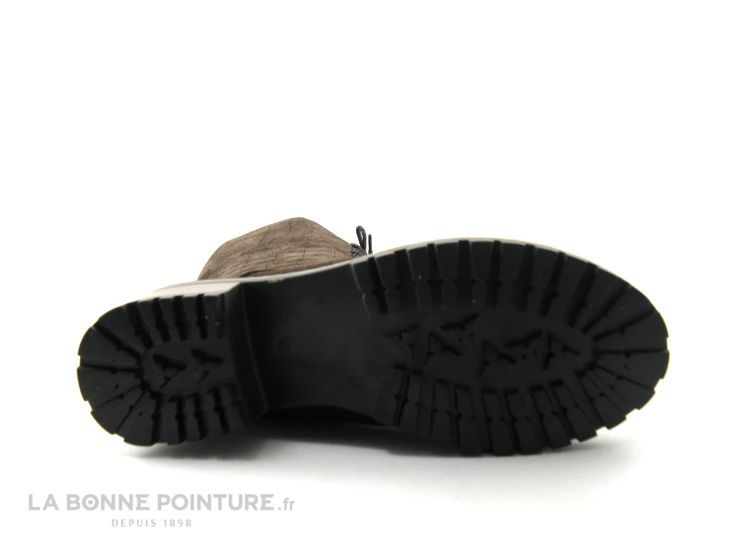 Elue Par Nous KOFOUR Marron Velours Croco - Botte Lacet Femme – Image 6