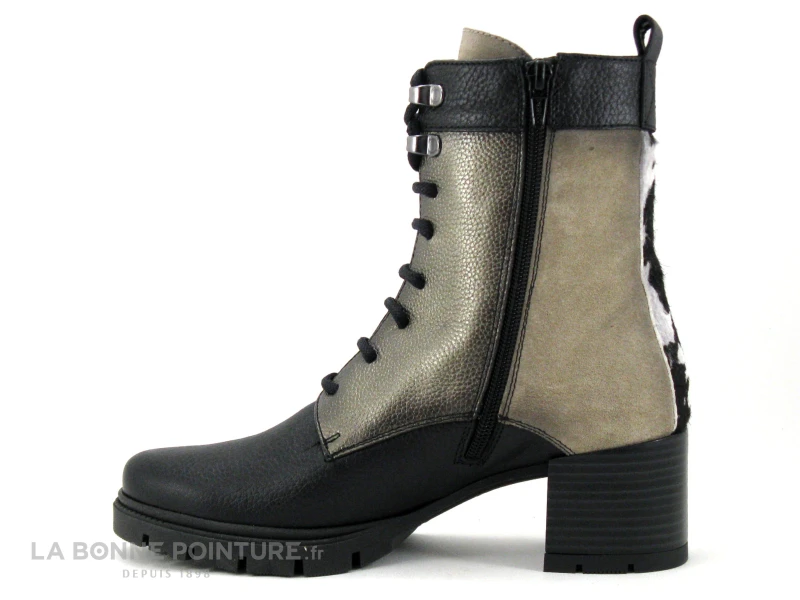 Hispanitas Bolero CH1211860 - Noir Gris Bronze - Bottine Lacet Talon Large – Image 3