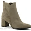 Marco Tozzi 2-25095-27 Velours Taupe - Bottine Talon Incurve