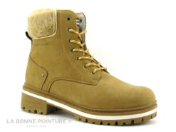 Lois 87770 Camel - Haut Peluche - Bottine Lacet Femme