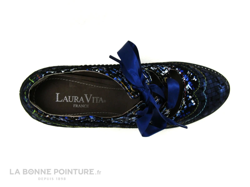 Laura Vita ALCBANEO 432 Bleu - SL316B-23J - Escarpin A Lacet â Image 6