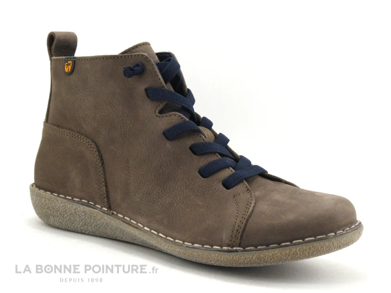 Jungla 7283 Marron - Lacet Elastique Bleu Marine - Boots Femme – Image 5