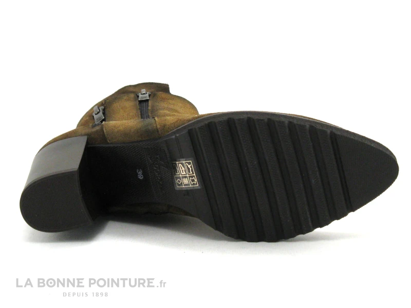 Dorking THAIS D8896 Calf Crusca - 2 Zips - Boots Marron Talon Haut – Image 7