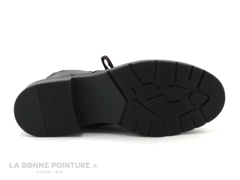Marco Tozzi 2-25230-27 Black Antic - Bottine Noire - Lacet Noir Et Rouge â Image 7