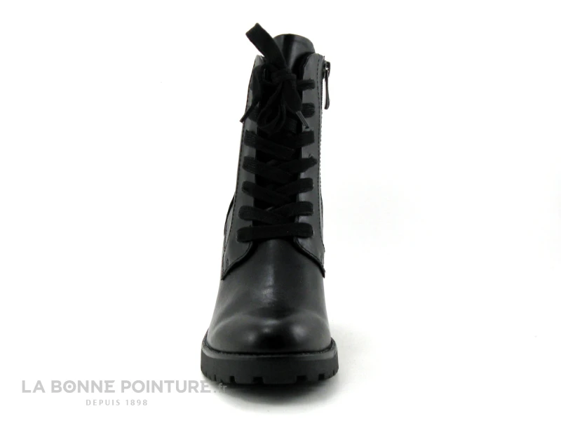 Marco Tozzi 2-25204-27 - Bottine Noire A Lacet Avec Talon Haut Epais – Image 2