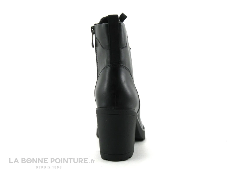 Marco Tozzi 2-25204-27 - Bottine Noire A Lacet Avec Talon Haut Epais – Image 4