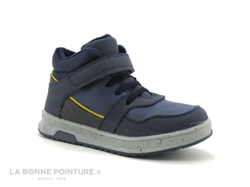 Happy Bee B843890 Navy - Basket Montante Enfant Bleu Marine