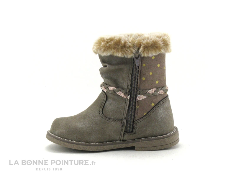 Chipie 577-04-080 Beige - Bottine BEBE Fille Avec Fourrure – Image 3