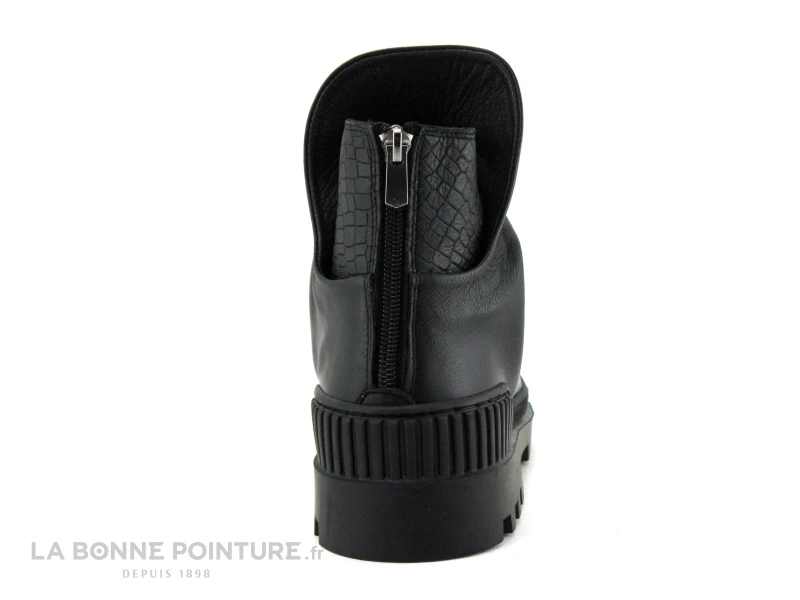 MamZelle PLENITA Noir Croco - Boots Femme - Semelle Crantee â Image 4