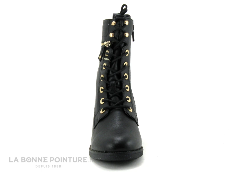 Mustang 1441 503 9 Noir - Bottine Femme Noire - Talon Haut â Image 2