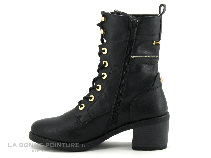 Mustang 1441 503 9 Noir - Bottine Femme Noire - Talon Haut â Image 3