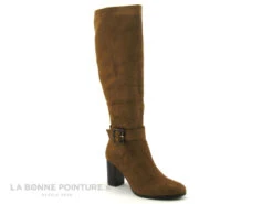 The Divine Factory QL4550 Camel - Botte Marron Talon Haut
