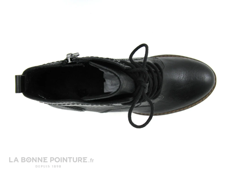 Marco Tozzi 2-25219-27 Black Antic - Boots Talon Haut Lacet Et Zip – Image 6