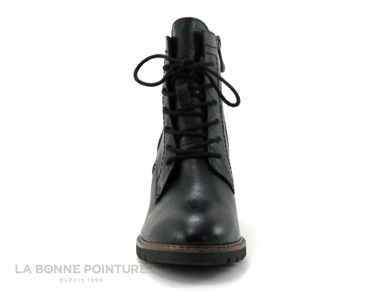 Marco Tozzi 2-25219-27 Black Antic - Boots Talon Haut Lacet Et Zip – Image 2