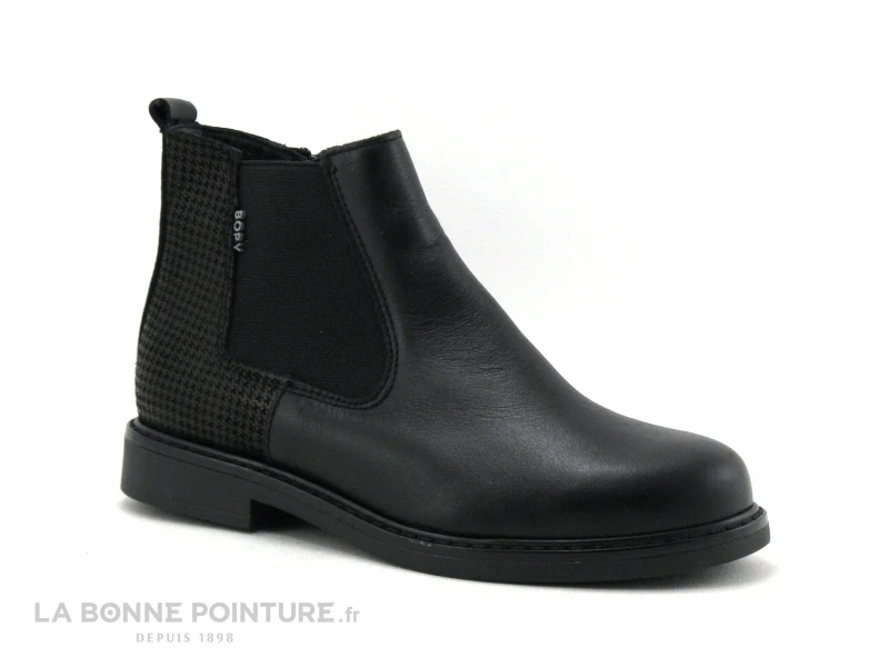 Bopy SELISOU Noir - Boots Chelsea Fille Avec Zip