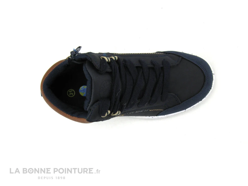 Alma Planete ECKOS - Lacet Et Zip - Marine Camel - Basket Montante GARCON – Image 6