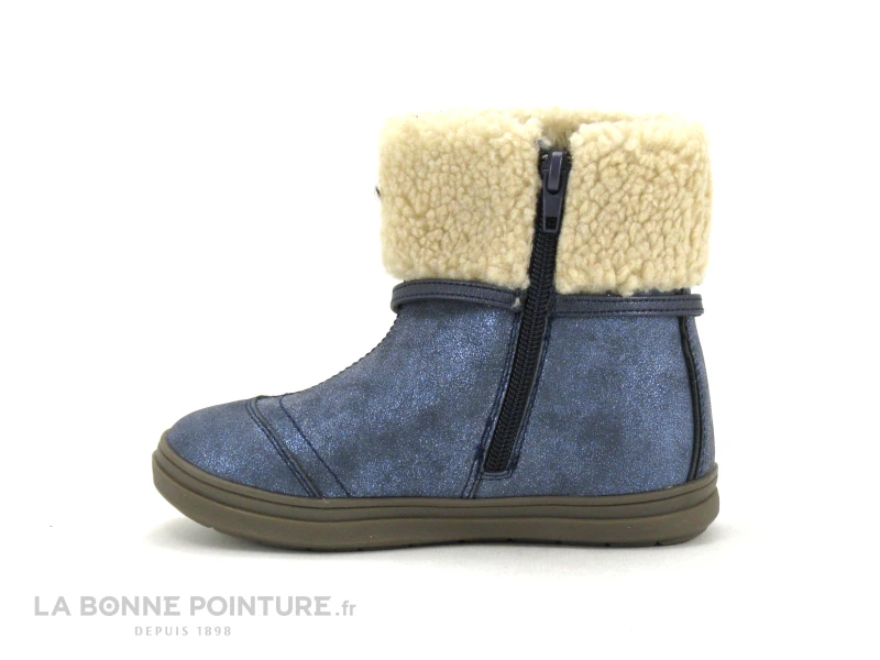 Kouki By Bopy IPOMIA Marine - Boots Fille Avec Revers Fourrure – Image 2